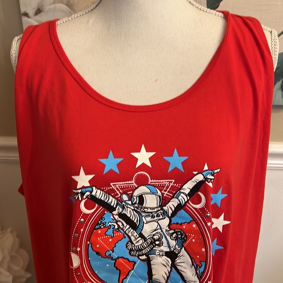 NASA Red White & Blue Tank Top SZ 3X - Picture 3 of 7